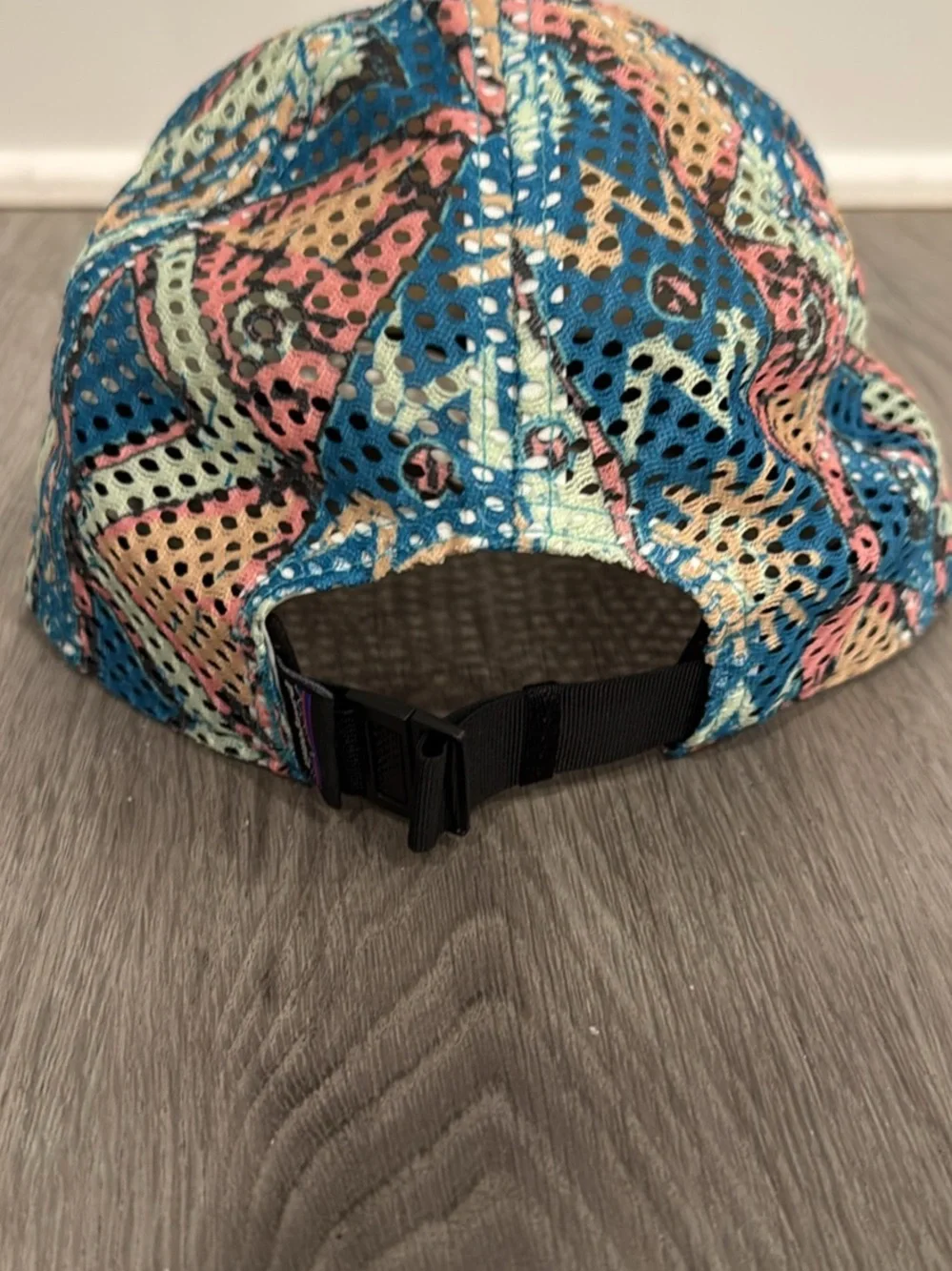 Patagonia Neon Tribal Print Snapback Hat - Blue, Yellow, Coral, Lime - Picture 6 of 10